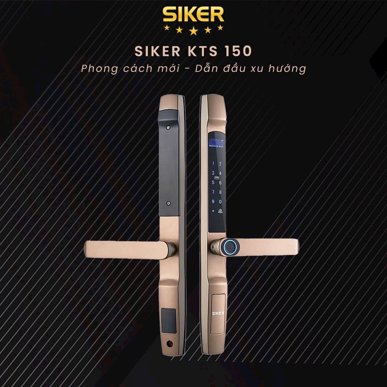 CHÍNH THỨC TRÌNH LÀNG  SIKER KTS150 – KHÓA VÂN TAY CAO CẤP CHO CỬA NHÔM